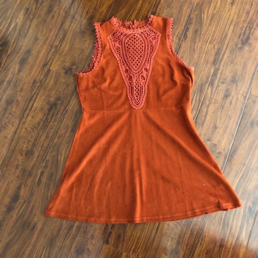 Topshop Faux Suede Sheath Dress
